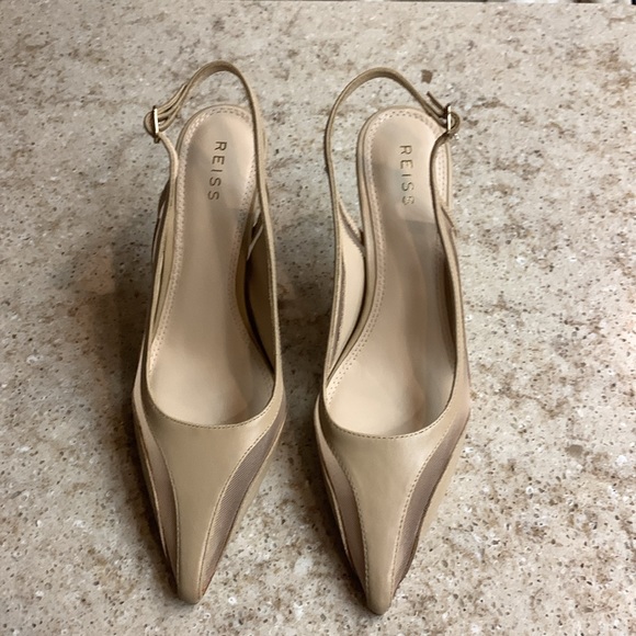NWOT REISS Ellie Slingback Pointed Toe Pump in Latte Size 9 (39) - Picture 11 of 12